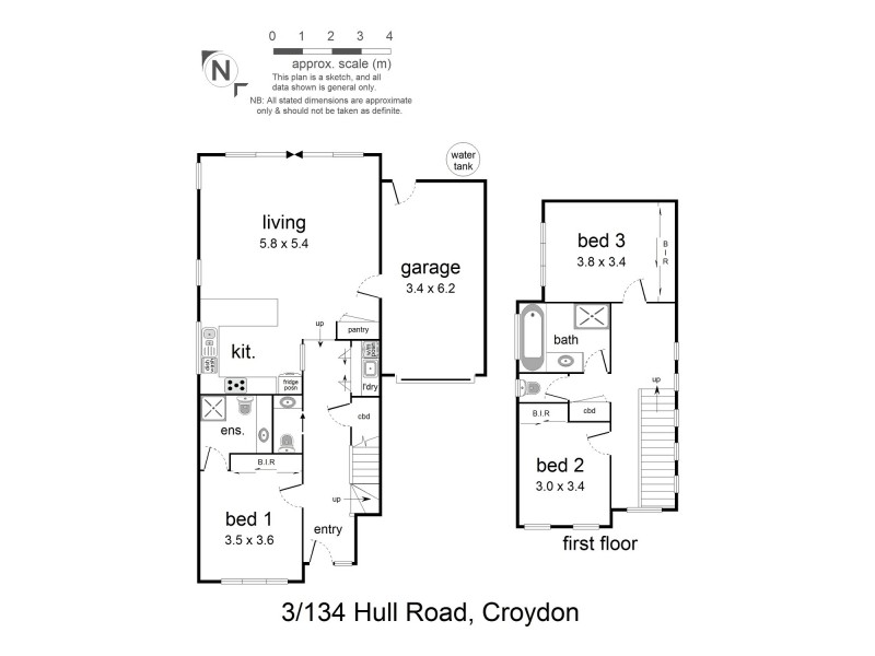 3/134 Hull Road, Croydon VIC 3136 Floorplan