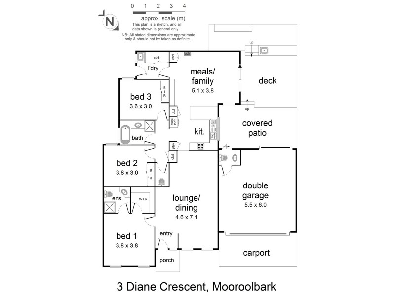 3 Diane Crescent, Mooroolbark VIC 3138 Floorplan