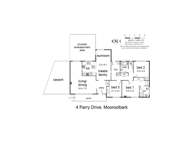 4 Parry Drive, Mooroolbark VIC 3138 Floorplan