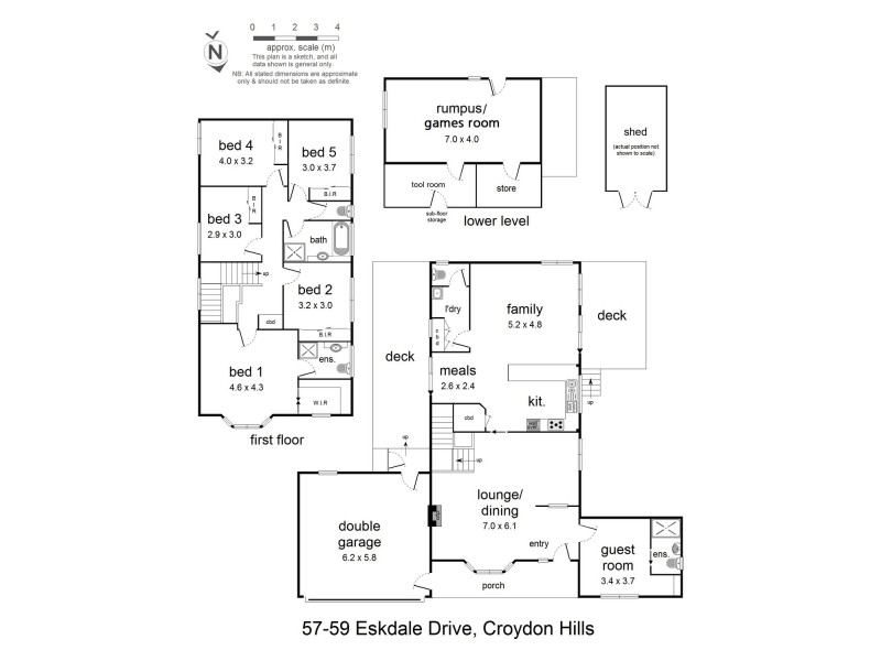 57-59 Eskdale Drive, Croydon Hills VIC 3136 Floorplan
