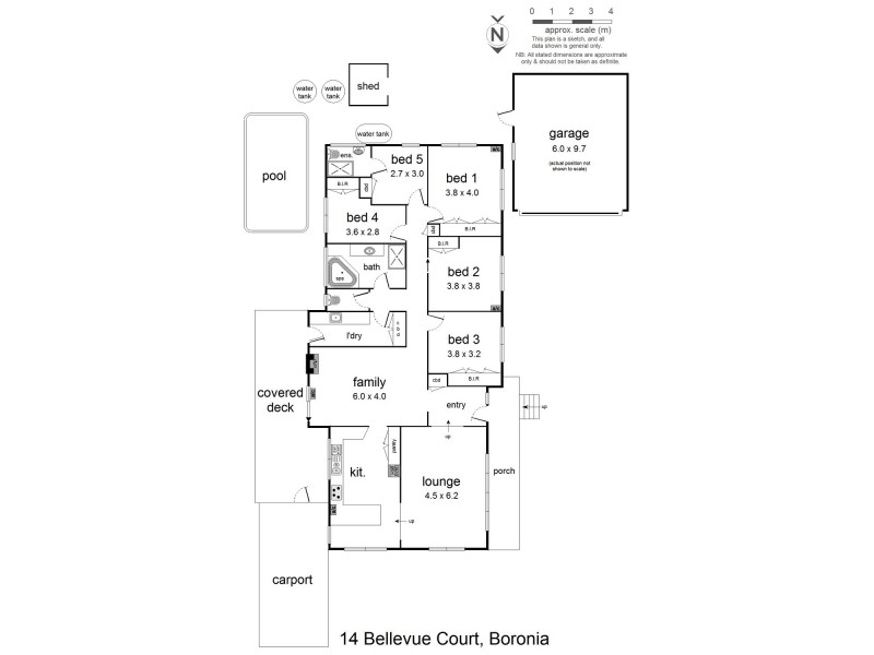 14 Bellevue Court, Boronia VIC 3155 Floorplan