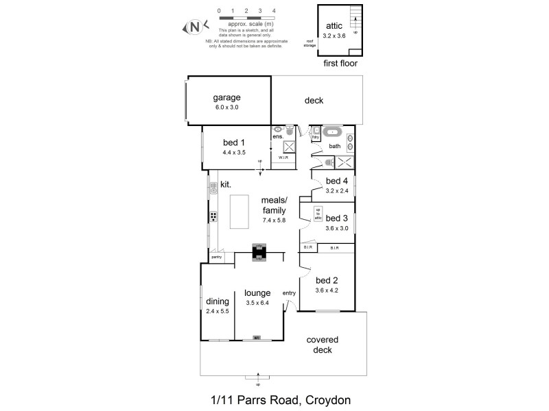 1/11 Parrs Road, Croydon VIC 3136 Floorplan