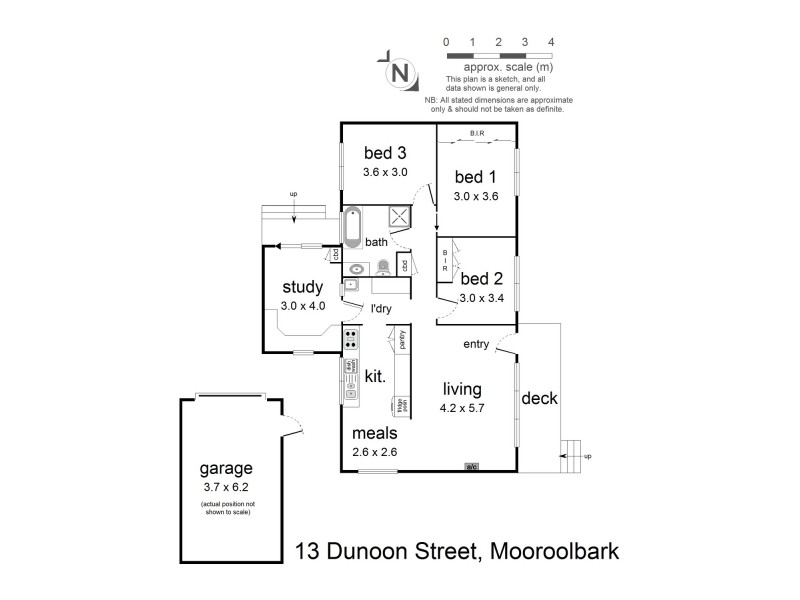 13 Dunoon Street, Mooroolbark VIC 3138 Floorplan
