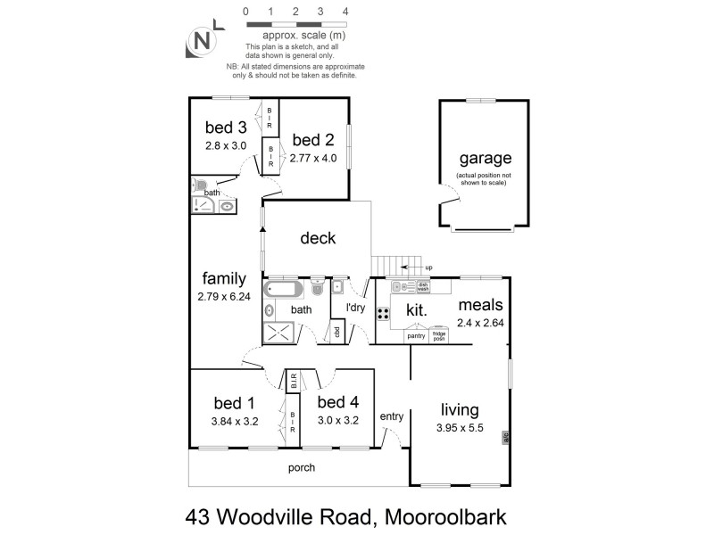 43 Woodville Road, Mooroolbark VIC 3138 Floorplan