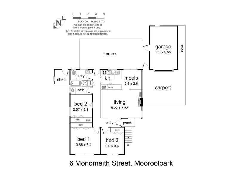 6 Monomeith Street, Mooroolbark VIC 3138 Floorplan