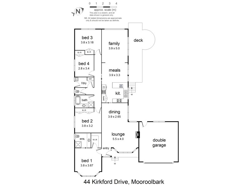 44 Kirkford Drive, Mooroolbark VIC 3138 Floorplan