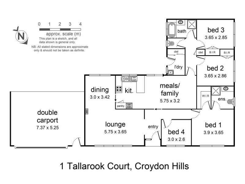 1 Tallarook Court, Croydon Hills VIC 3136 Floorplan