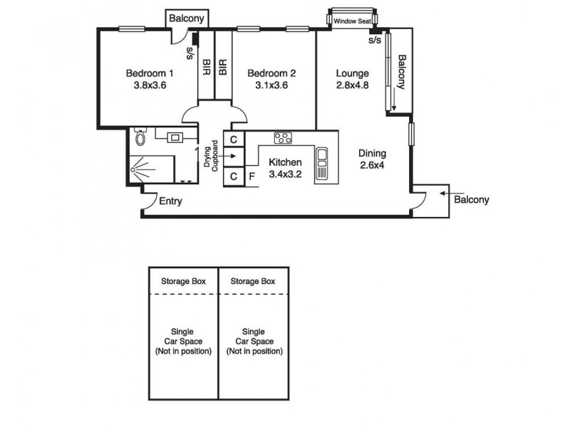 1/64 Fitzroy Street, St Kilda VIC 3182 Floorplan
