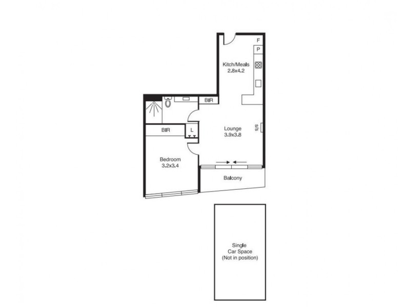 1303/3-5 St Kilda Road, St Kilda VIC 3182 Floorplan