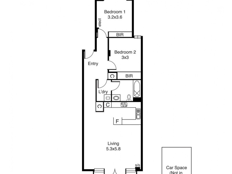 41/151 Fitzroy Street, St Kilda VIC 3182 Floorplan