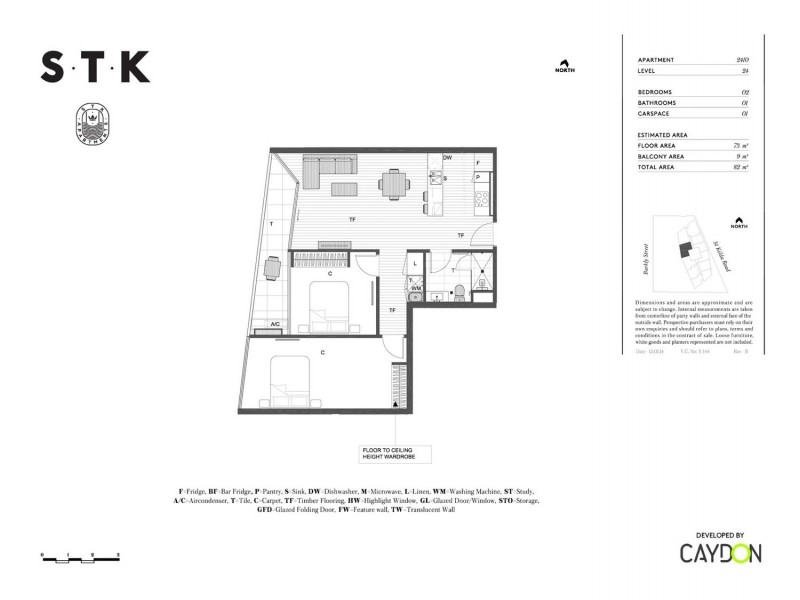 2410/3-5 St Kilda Road, St Kilda VIC 3182 Floorplan