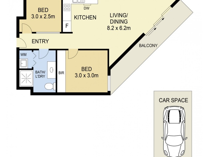 1708/8 Marmion Place, Docklands VIC 3008 Floorplan