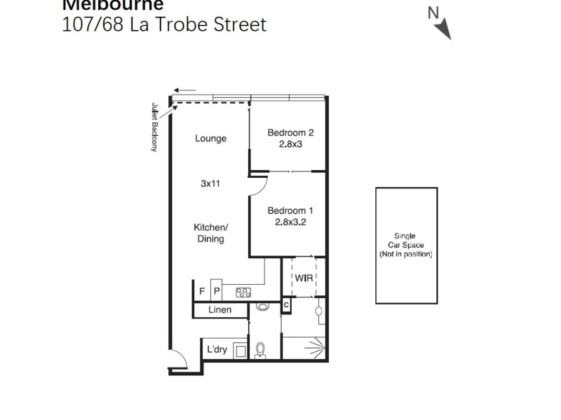 107/68-86 La Trobe Street, Melbourne VIC 3000 Floorplan