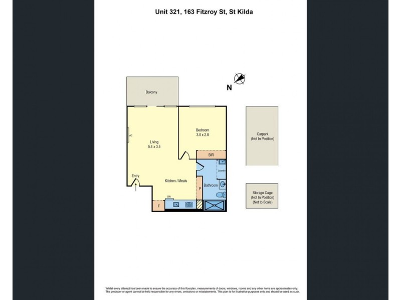 321/163 Fitzroy Street, St Kilda VIC 3182 Floorplan