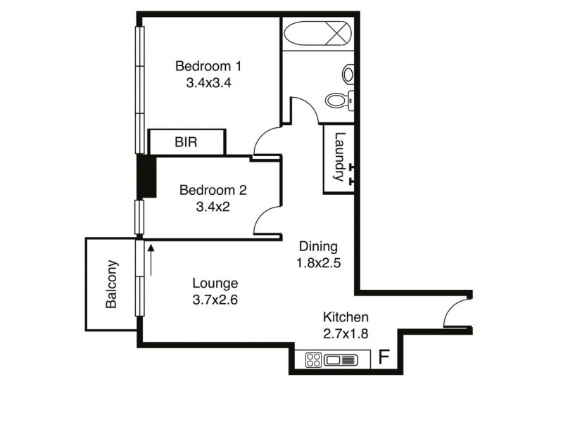 T412/348 St Kilda Road, Melbourne VIC 3004 Floorplan