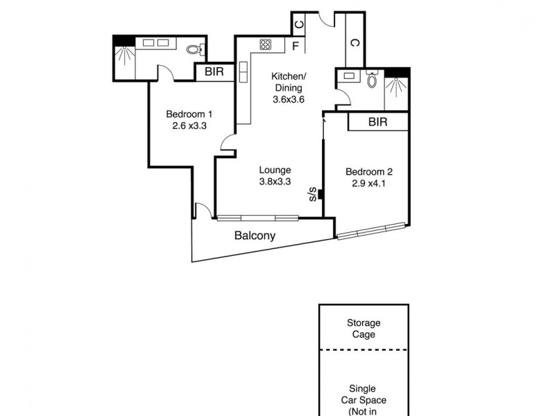 708/3-5 St Kilda Road, St Kilda VIC 3182 Floorplan