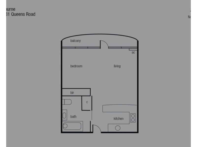 104/81 Queens Road, Melbourne VIC 3000 Floorplan