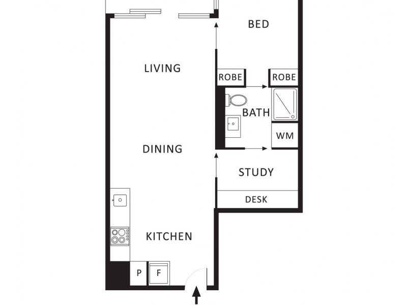 509/74 Queens Road, Melbourne VIC 3004 Floorplan