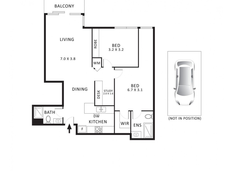 713/1 Balston Street, Southbank VIC 3006 Floorplan