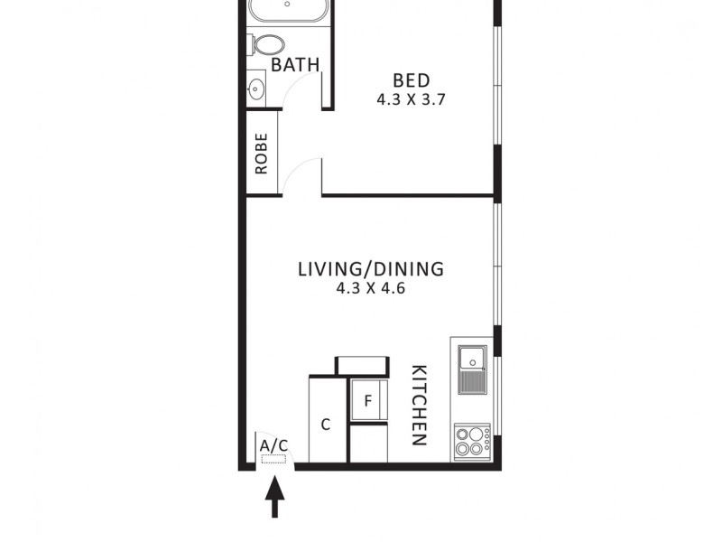 15/93 Grosvenor Street, Balaclava VIC 3183 Floorplan