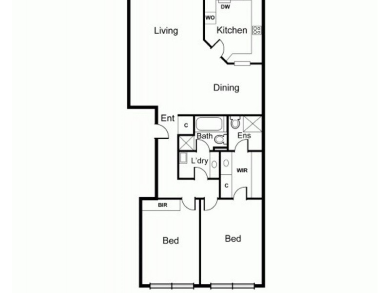 18/73 Queens Road, Melbourne VIC 3004 Floorplan