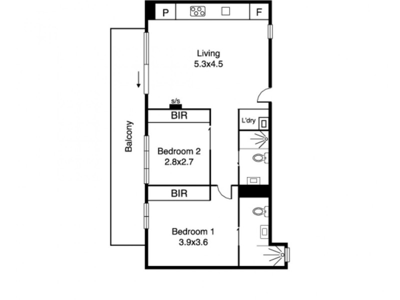 601/16-18 Grey Street, St Kilda VIC 3182 Floorplan