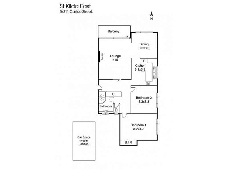 5/311 Carlisle Street, St Kilda East VIC 3183 Floorplan