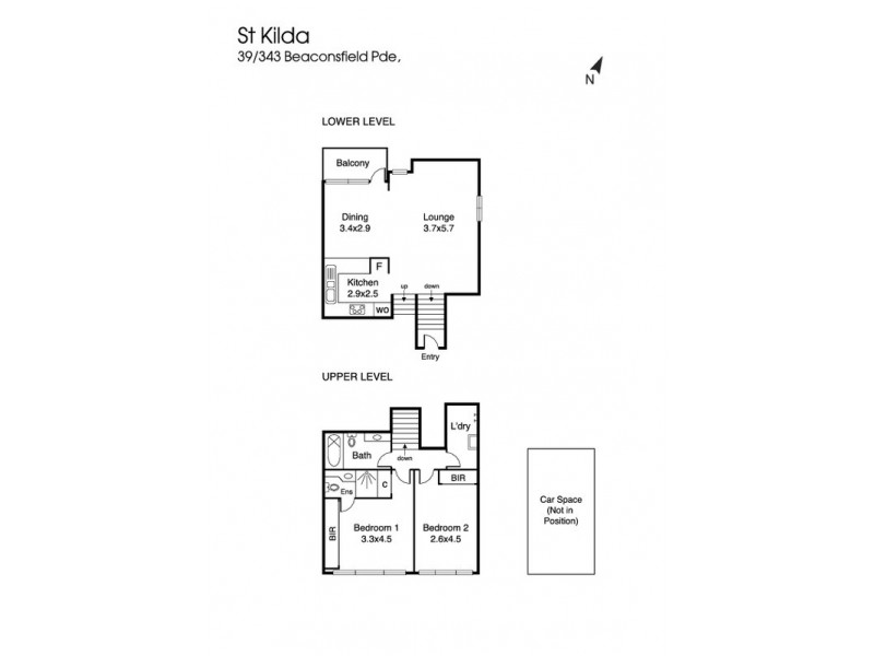39/343 Beaconsfield Parade, St Kilda West VIC 3182 Floorplan