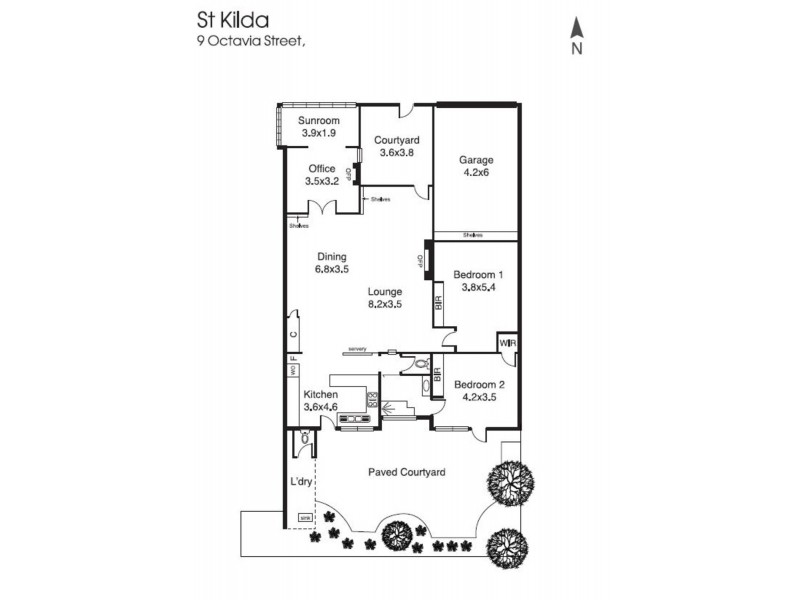 9 Octavia Street, St Kilda VIC 3182 Floorplan