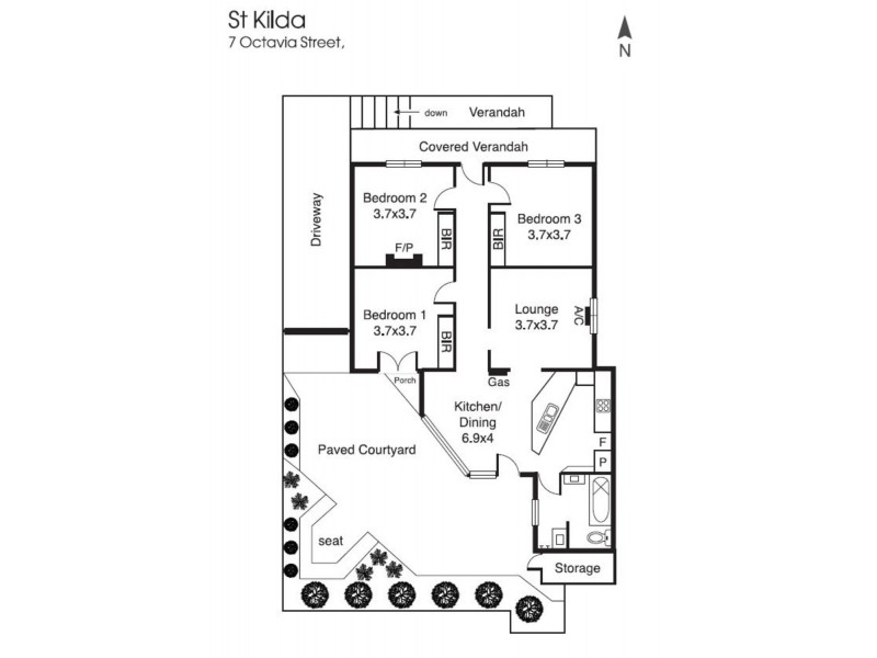 7 Octavia Street, St Kilda VIC 3182 Floorplan
