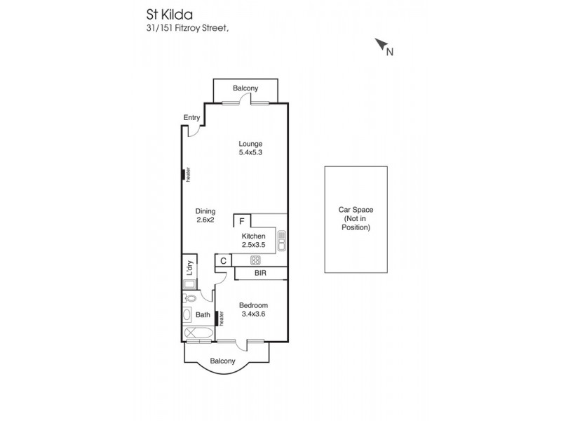 31/151 Fitzroy Street, St Kilda VIC 3182 Floorplan