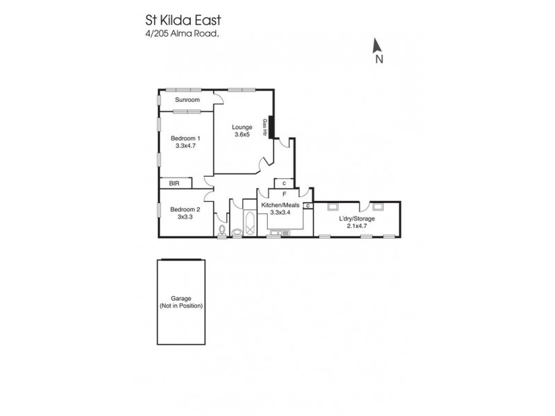 4/205 Alma Road, St Kilda East VIC 3183 Floorplan