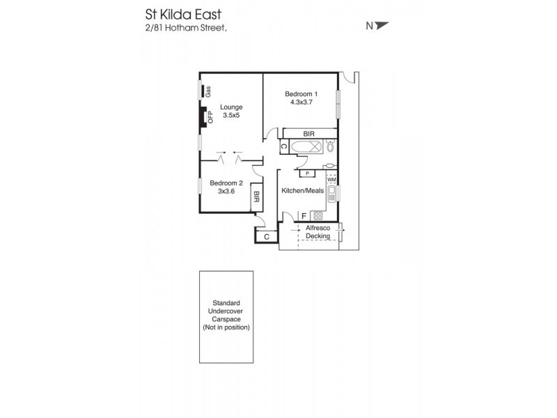 2/81 Hotham Street, St Kilda East VIC 3183 Floorplan