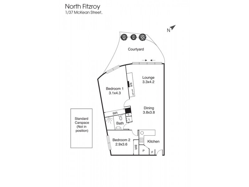 3/137 McKean Street, Fitzroy North VIC 3068 Floorplan