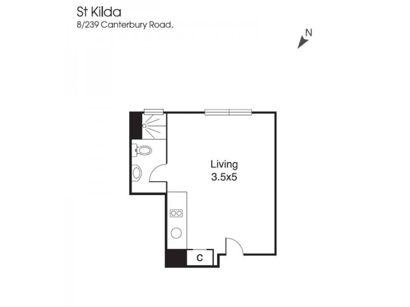 8/239 Canterbury Road, St Kilda VIC 3182 Floorplan