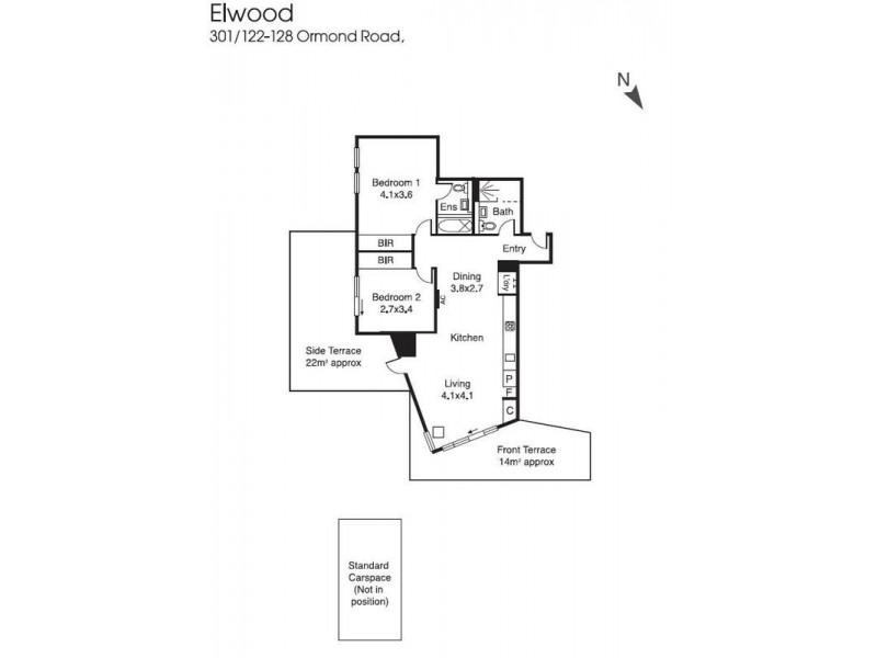 301/122-128 Ormond Road, Elwood VIC 3184 Floorplan