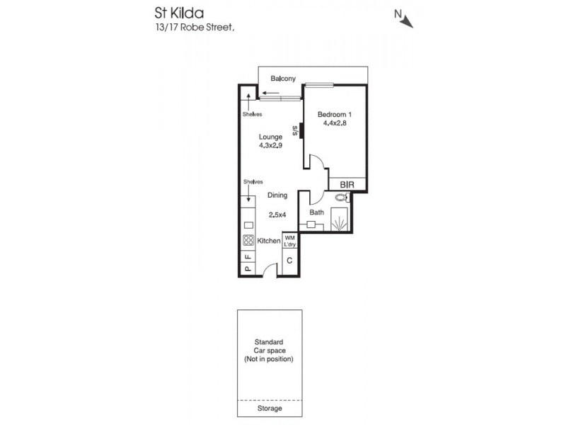 13/17 Robe Street, St Kilda VIC 3182 Floorplan