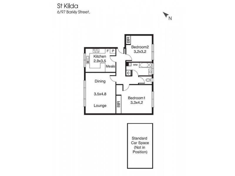 #6/97 Barkly Street, St Kilda VIC 3182 Floorplan