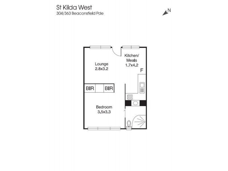 304/363 Beaconsfield Parade, St Kilda West VIC 3182 Floorplan