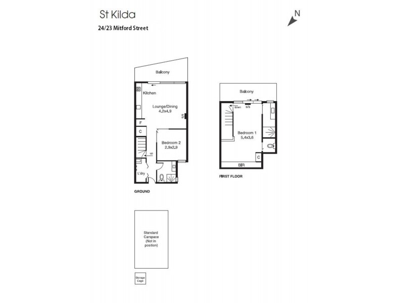 24/23 Mitford Street, St Kilda VIC 3182 Floorplan