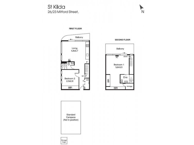 26/23 Mitford Street, St Kilda VIC 3182 Floorplan