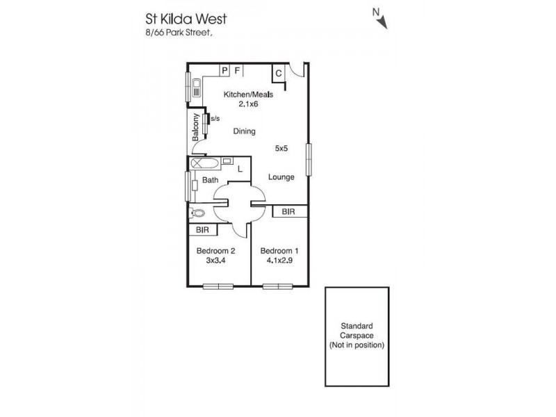 8/66 Park Street, St Kilda West VIC 3182 Floorplan