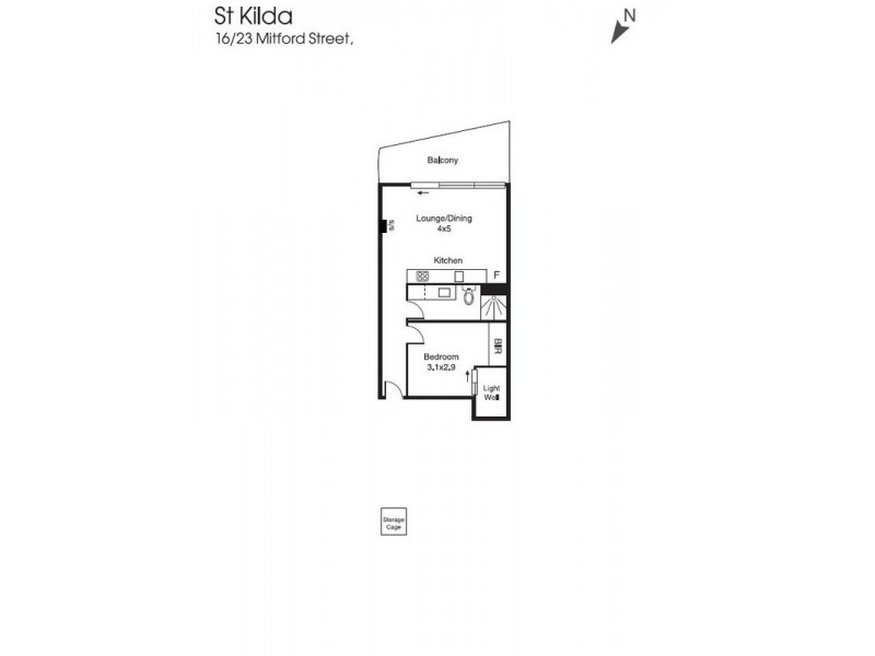 #16/23 Mitford Street, St Kilda VIC 3182 Floorplan