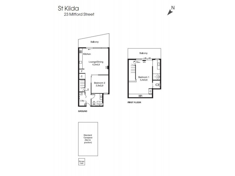 23/23 Mitford Street, St Kilda VIC 3182 Floorplan