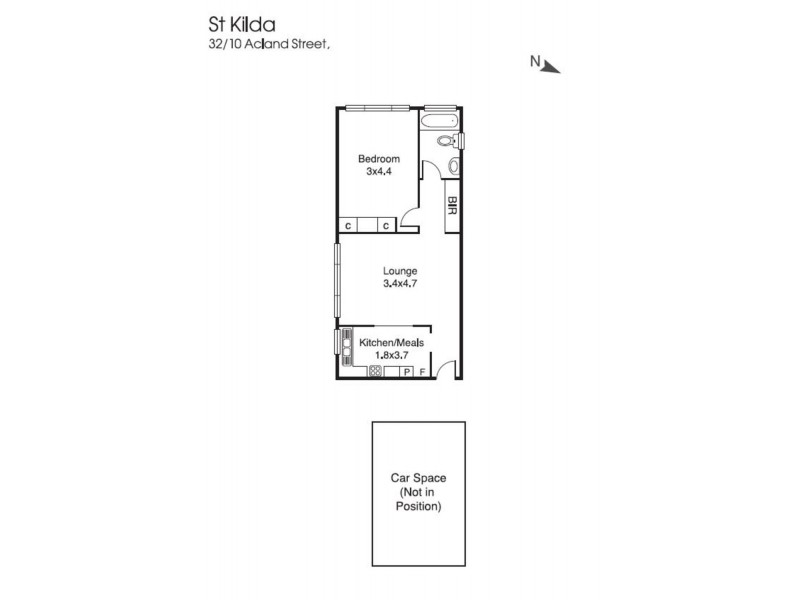 32/10 Acland Street, St Kilda VIC 3182 Floorplan