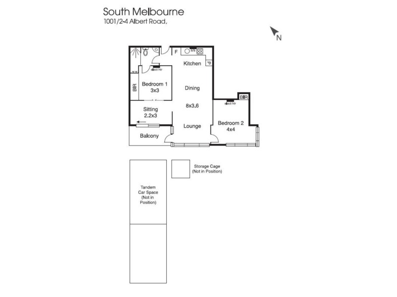 1001/2-4 Albert Road, South Melbourne VIC 3205 Floorplan