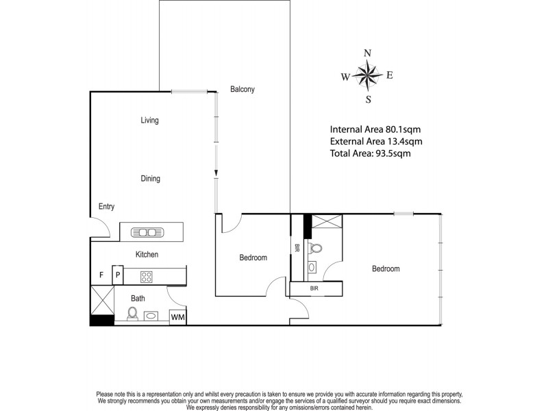 805/181 St Kilda Road, St Kilda VIC 3182 Floorplan