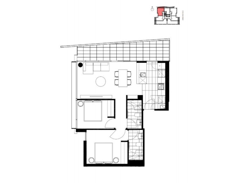 901/101 St Kilda Road, St Kilda VIC 3182 Floorplan