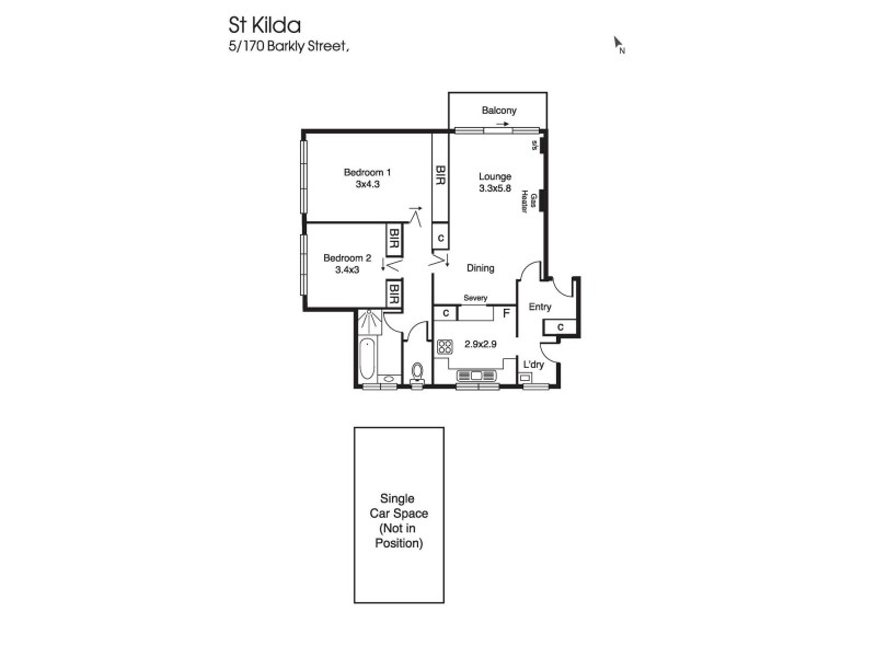 5/170 Barkly Street, St Kilda VIC 3182 Floorplan