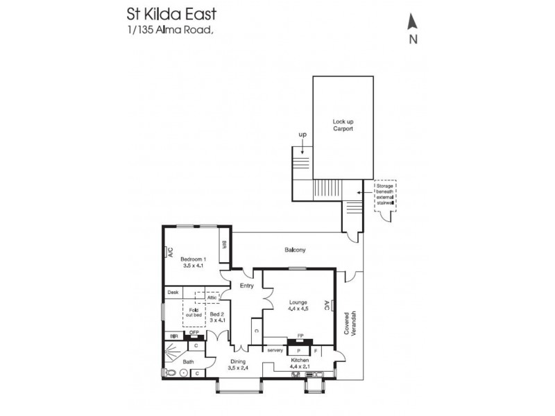 1/135 Alma Road, St Kilda East VIC 3183 Floorplan